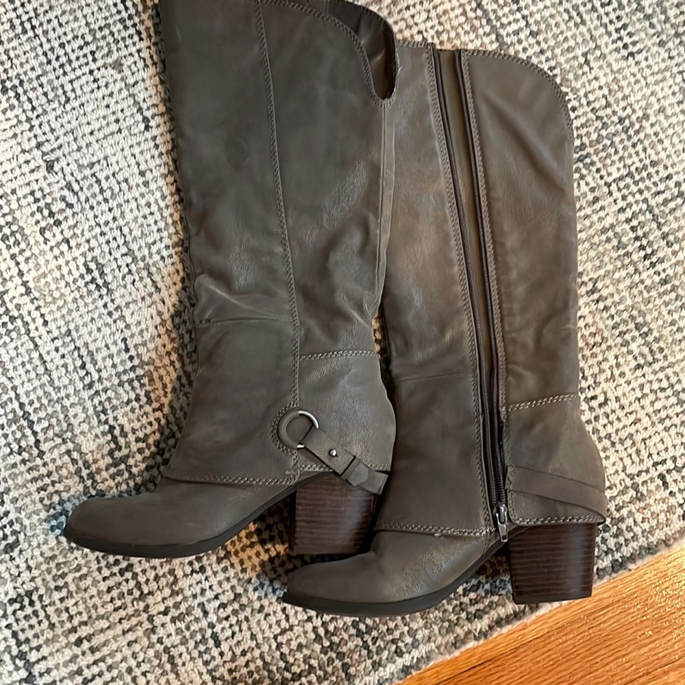 Fergalicious Gray Heeled Boots